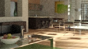 2 dakikadan sonra Fermi tabanlı GPU'da Iray rendering